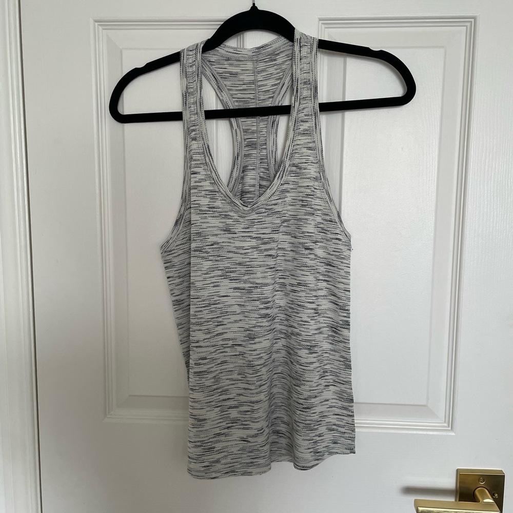 Lululemon Athletica Black and White Heather Tank Top